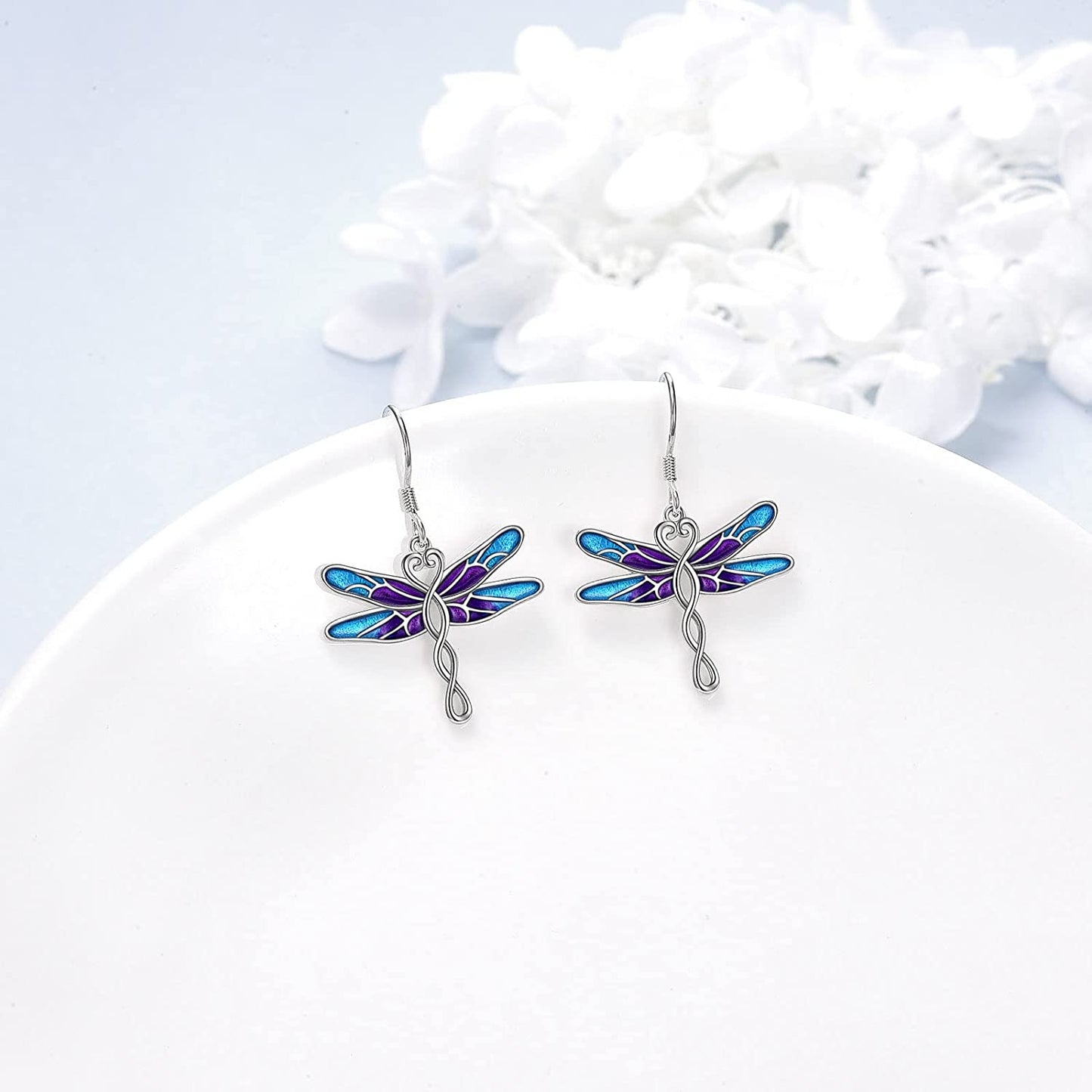 Sterling Silver Butterfly/Dragonfly/Tree of Life/Evil Eye Drop Earrings for Women Girls Dangle Earrings Butterfly Jewelry