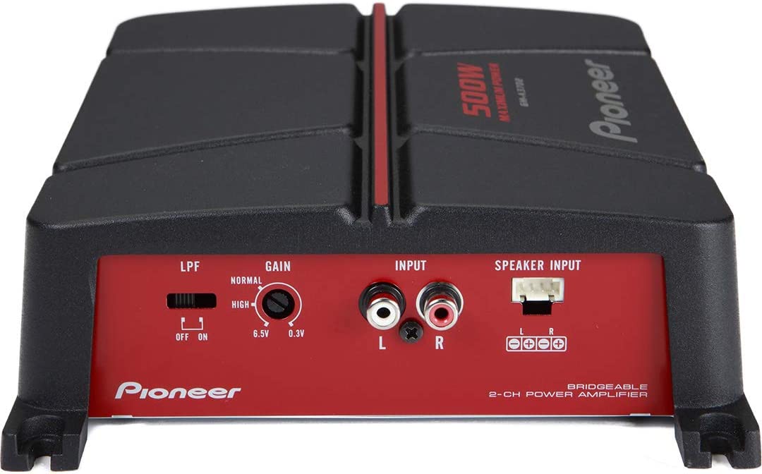 GM-A3702 2-Channel Bridgeable Amplifier ,Black/red