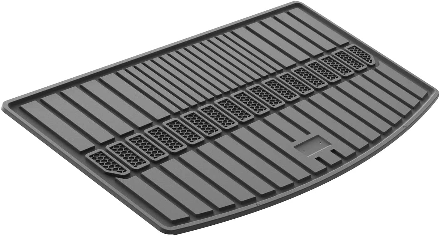 3W Floor Mats&Cargo Liner Compatible for Jeep Grand Cherokee L 2021 2022 6 Seat TPE All Weather Custom Fit 1st 2nd and 3 Rows Car Mats and Trunk Mat, Black(Only for Grand Cherokee L 6 Passenger)
