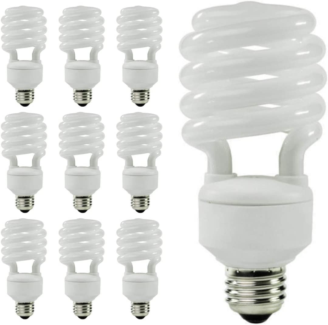 13 Watt Compact Fluorescent Bulb - Warm White Light Bulb - Ultra Mini Spiral CFL Light Bulbs - 2700K - E26 Base - 4 Pack - GoodBulb