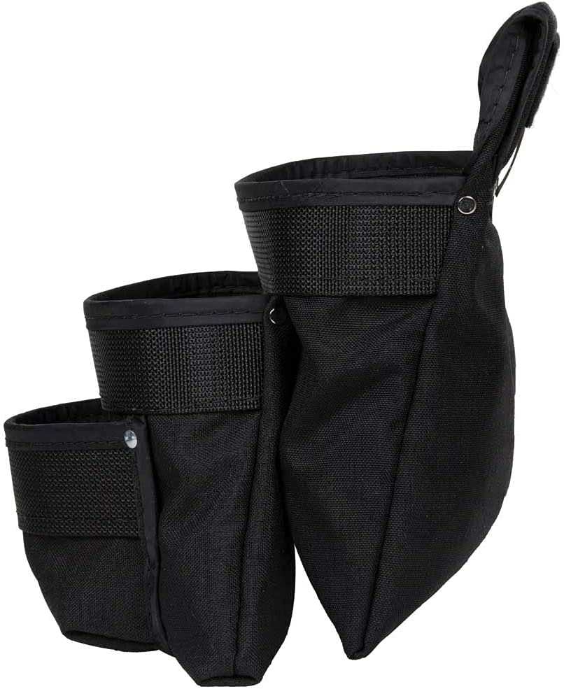 Klein Tools 5703 Tool Pouch, PowerLine Series Utility Pouch Fits Tool Belts up to 2.5-Inch, Strong Rivet Reinforced Stitching, 3-Pocket