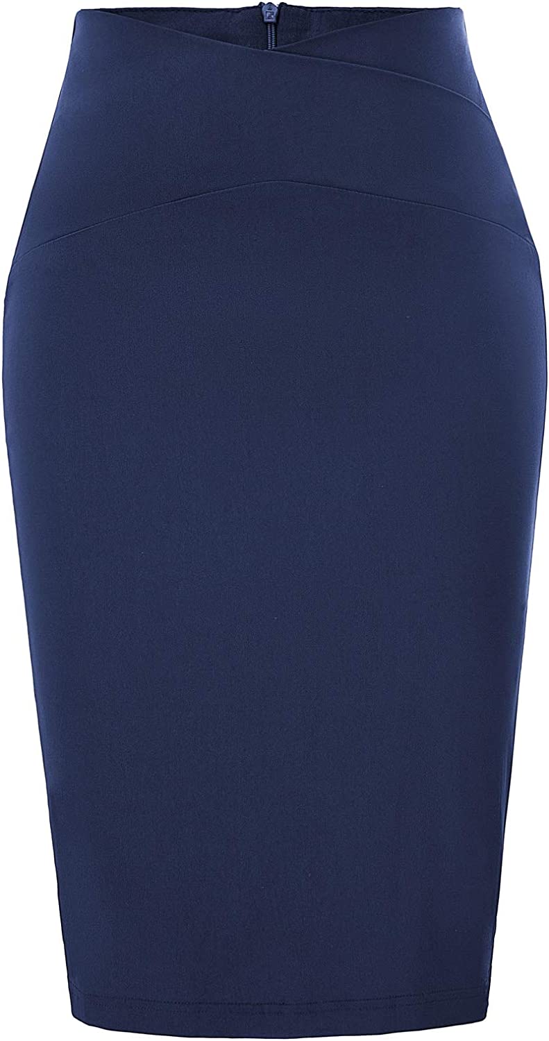 Women's Slim Fit Business Office Pencil Skirts Wear to Work