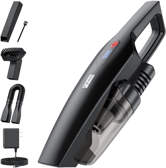 Handheld Vacuum Cordless, 150W High Power Rechargeable Wireless Car Vacuum Cleaner, 9500Pa Strong Suction w/4 Attachments for Home Office Car Pets Hair Cleaning(w/Storage Bag)