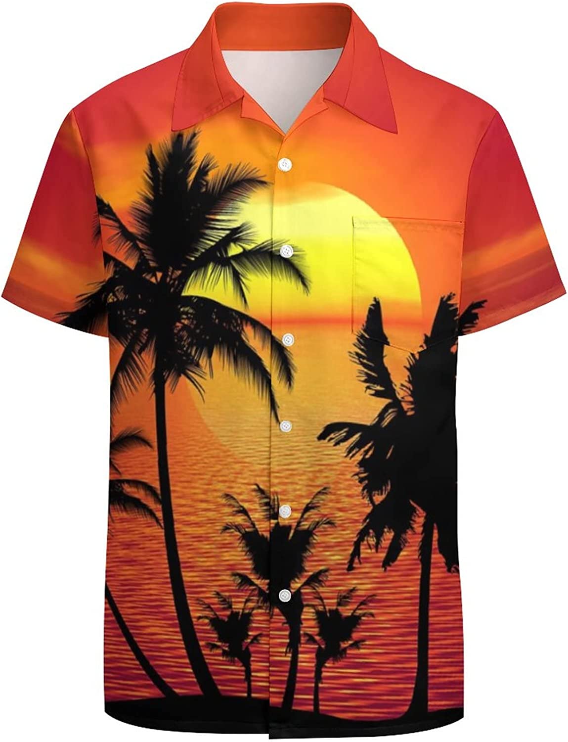 Artsadd 80s 90s Hawaiian Shirt for Men Big and Tall Button Down Short Sleeve Shirt Aloha Beach Shirts Disco Party Outfits