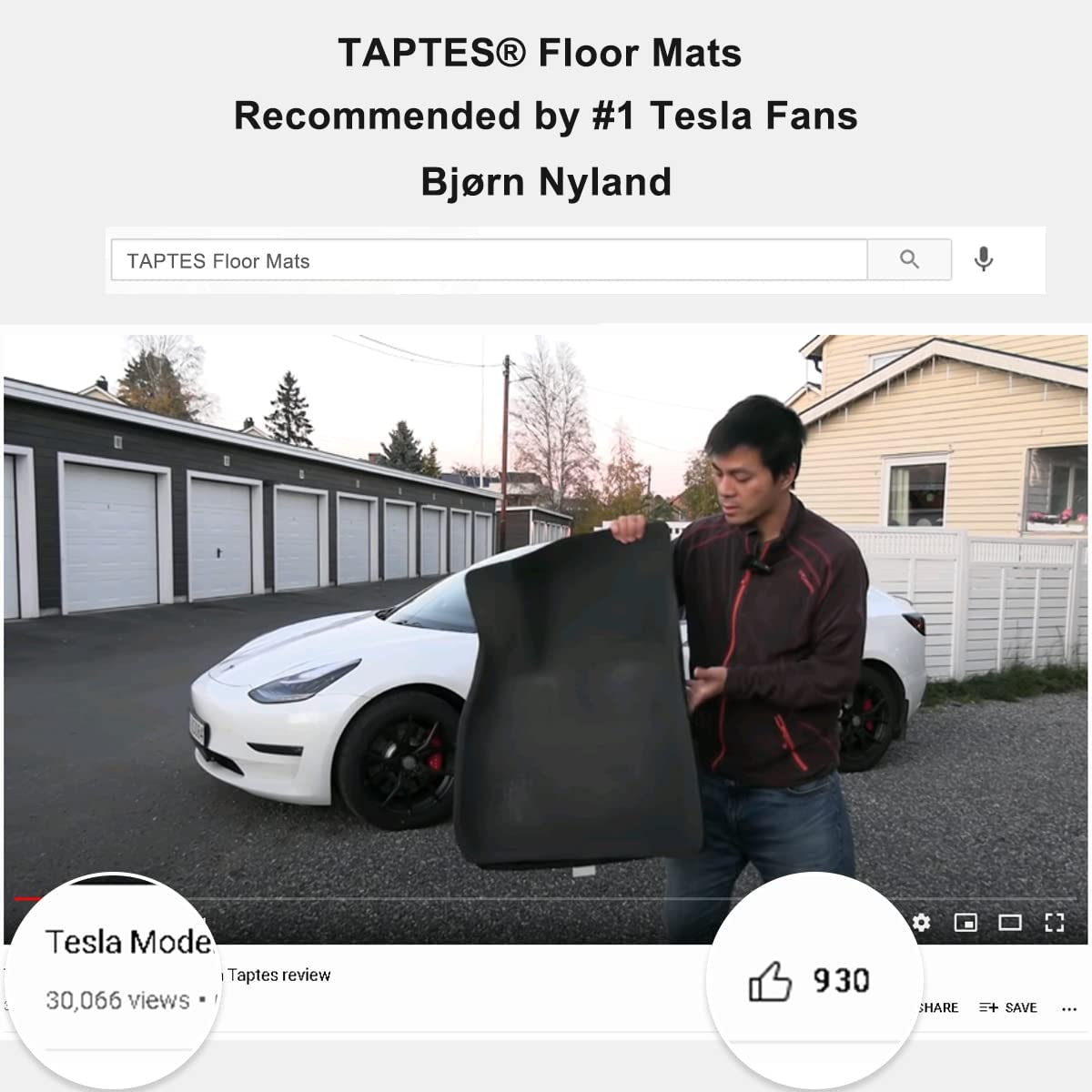 Floor Mats for Tesla Model Y 2021 2022 Accessories Custom Fit TPE Car Floor Liners Cargo Tray Trunk Waterproof Floor Mats Black Snowproof(1st & 2nd Row, Black)