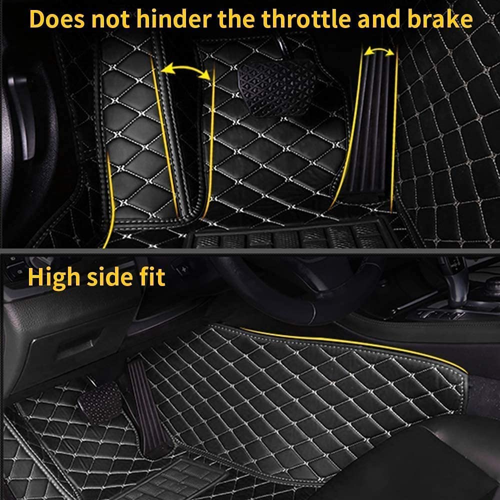 Car Floor Mats Custom Floor Mats for Cars Fit 96% Truck SUV Sedan, Automotive Weathertech Floor Mats All Weather, Waterproof Car Carpets for Women Men, 3D Diamond Leather Full Coverage