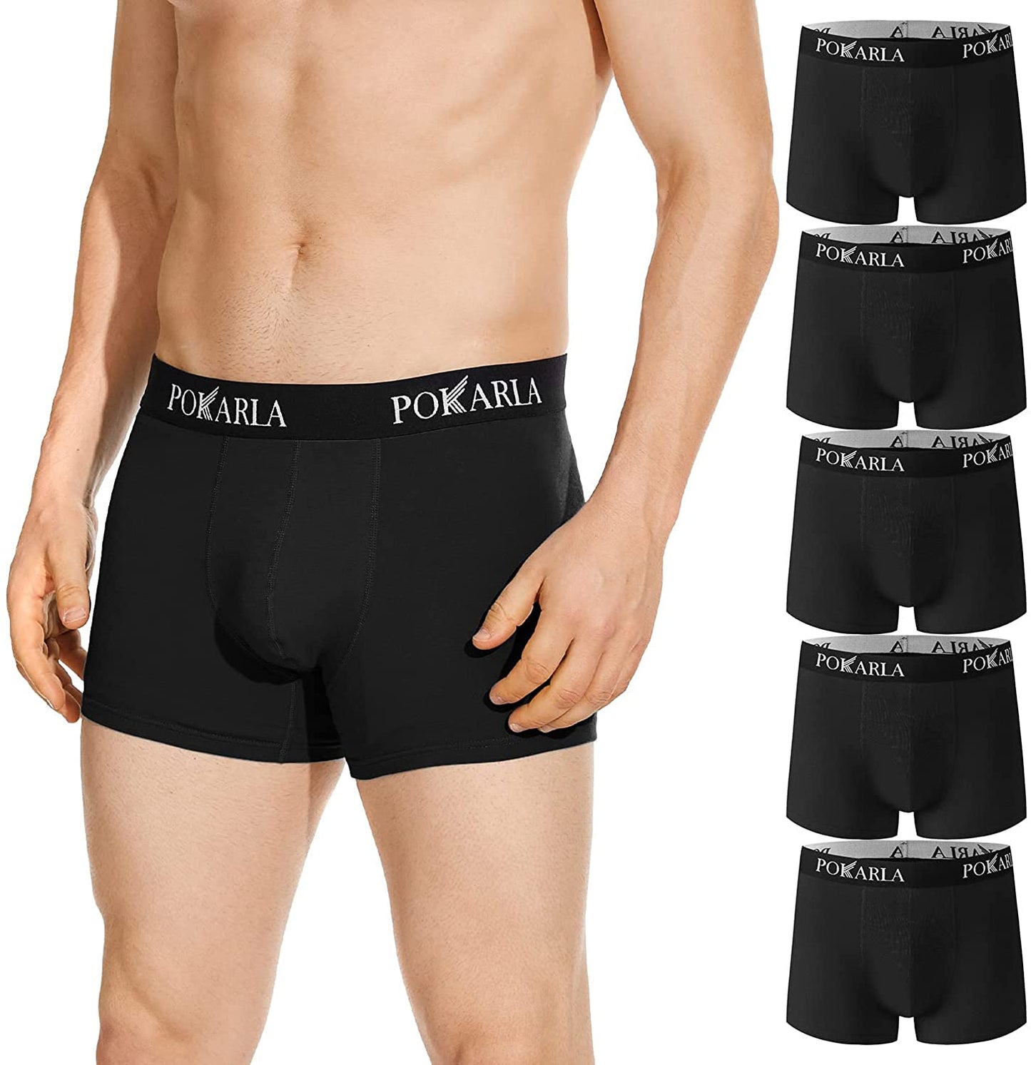 Pack Mens Cotton Stretch Trunks Underwear No Fly Tagless Underpants