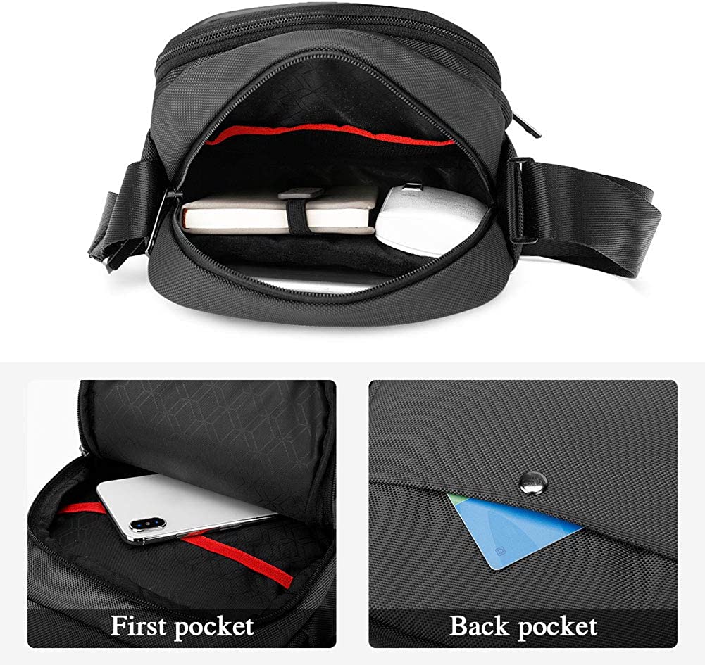 Men's Small Messenger Bag Crossbody Bag Travel Bag Casual Sling Pack Purse Wallet Travel Handbags