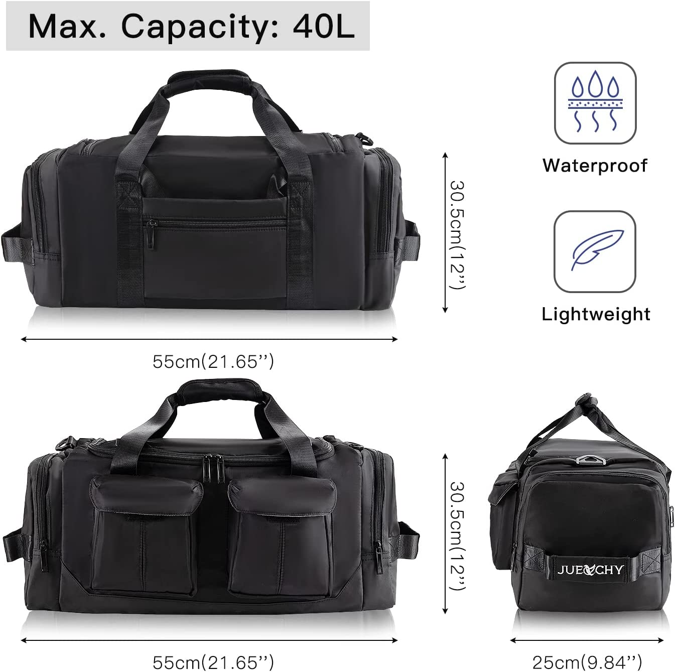 Jueachy Gym Bag for Men Small Gym Bag for Women Workout Duffle Bag Luggage Weekend Travel Backpack with Shoe Compartment Waterproof