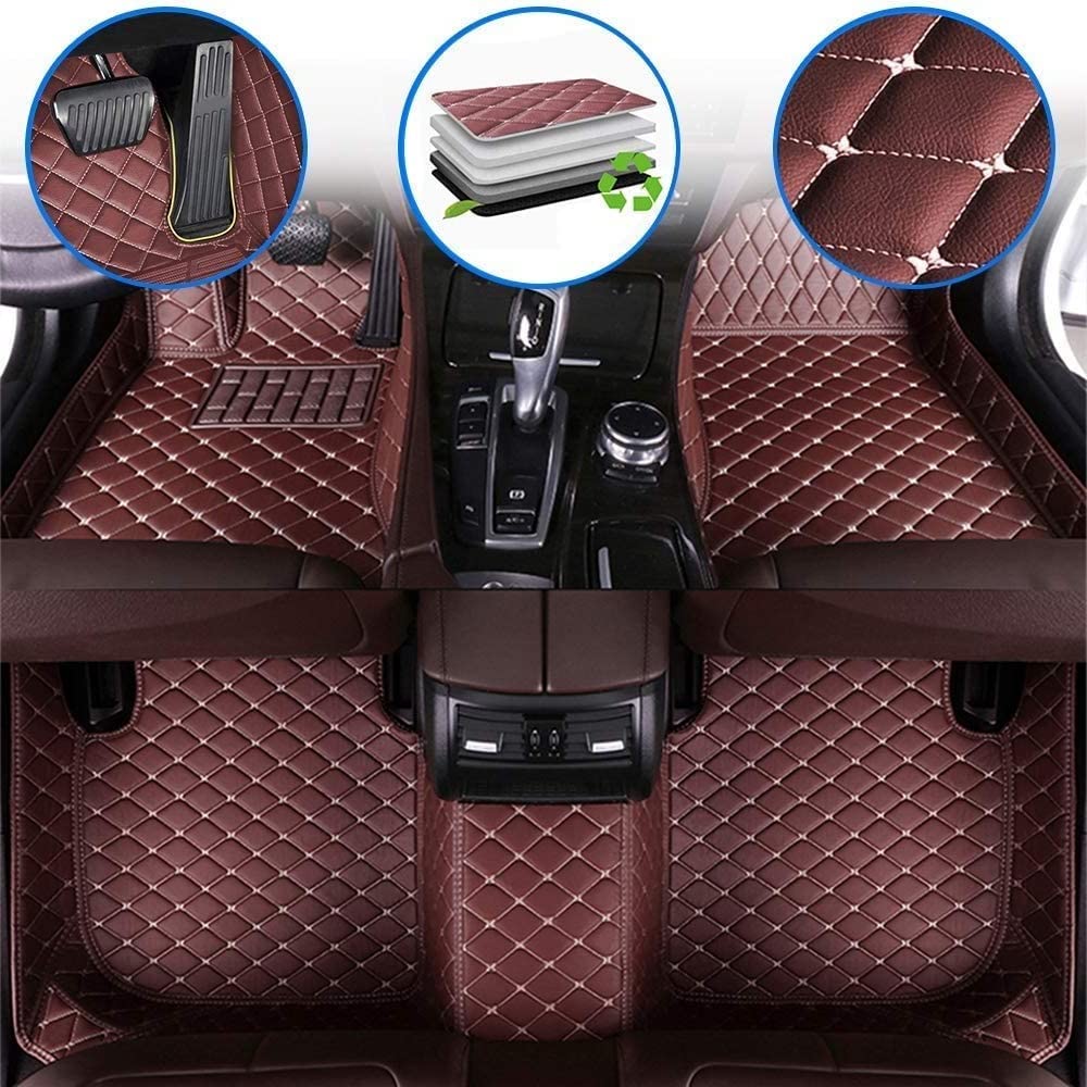 Car Floor Mats Custom Floor Mats for Cars Fit 96% Truck SUV Sedan, Automotive Weathertech Floor Mats All Weather, Waterproof Car Carpets for Women Men, 3D Diamond Leather Full Coverage