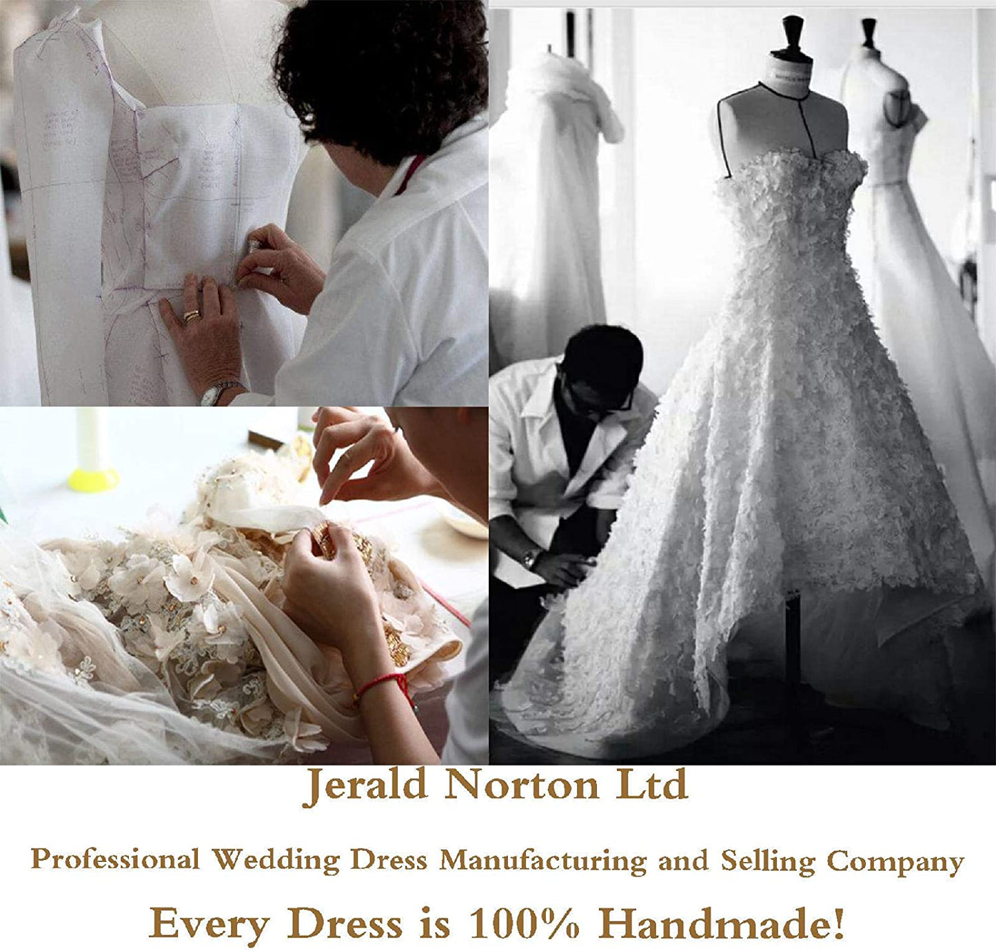 Women's Lace Wedding Dresses for Bride with 3/4 Sleeves Plus Size Bridal Gown