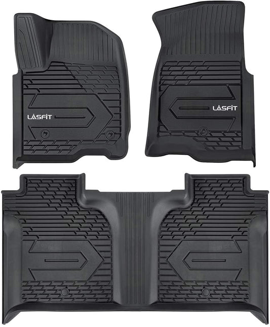 Floor Mats Custom Fit for 2019-2022 Chevrolet Silverado/GMC Sierra 1500&2020-2022 Chevy Silverado/GMC Sierra 2500HD/3500HD Crew Cab, Front Bucket Seat and Rear with Factory Carpeted Storage
