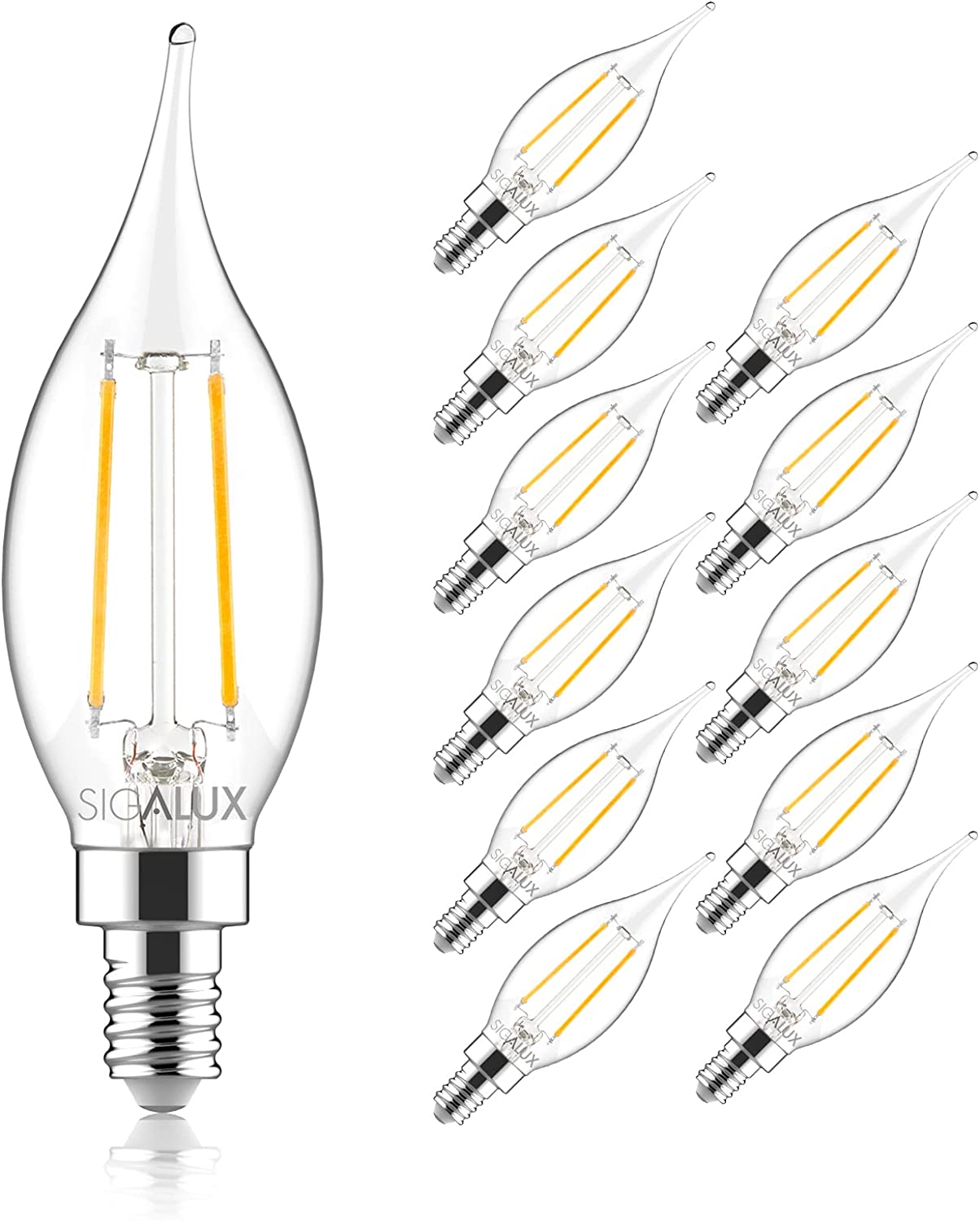 E12 LED Bulb Candelabra Base 60 watt LED Chandelier Light Bulbs