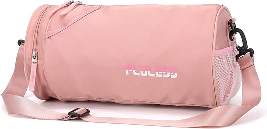 Small Sports Gym Bag for Women with Wet Pocket Waterproof, Workout Bags for Gym Women,Exercise Beach Yoga Dance Bag,Pink