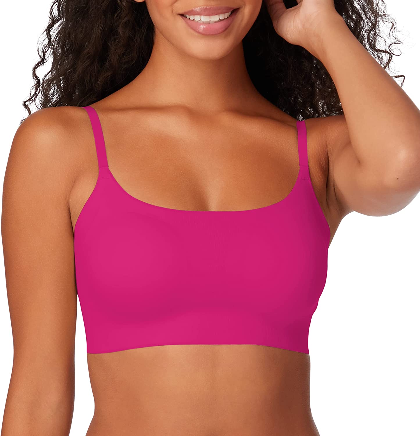 Pure Comfort Bralette with Smoothing Fit, Wireless Bra, No-Roll Lightweight T-Shirt Bra for Everyday Wear