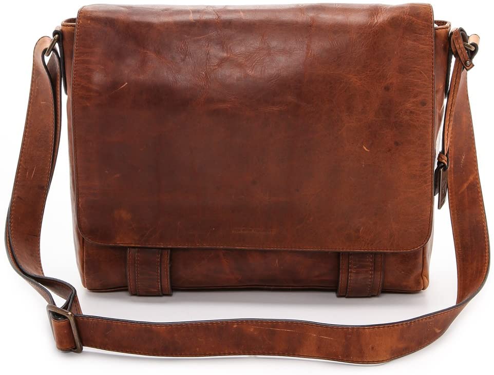Men's Logan Messenger Bag, Cognac, One Size