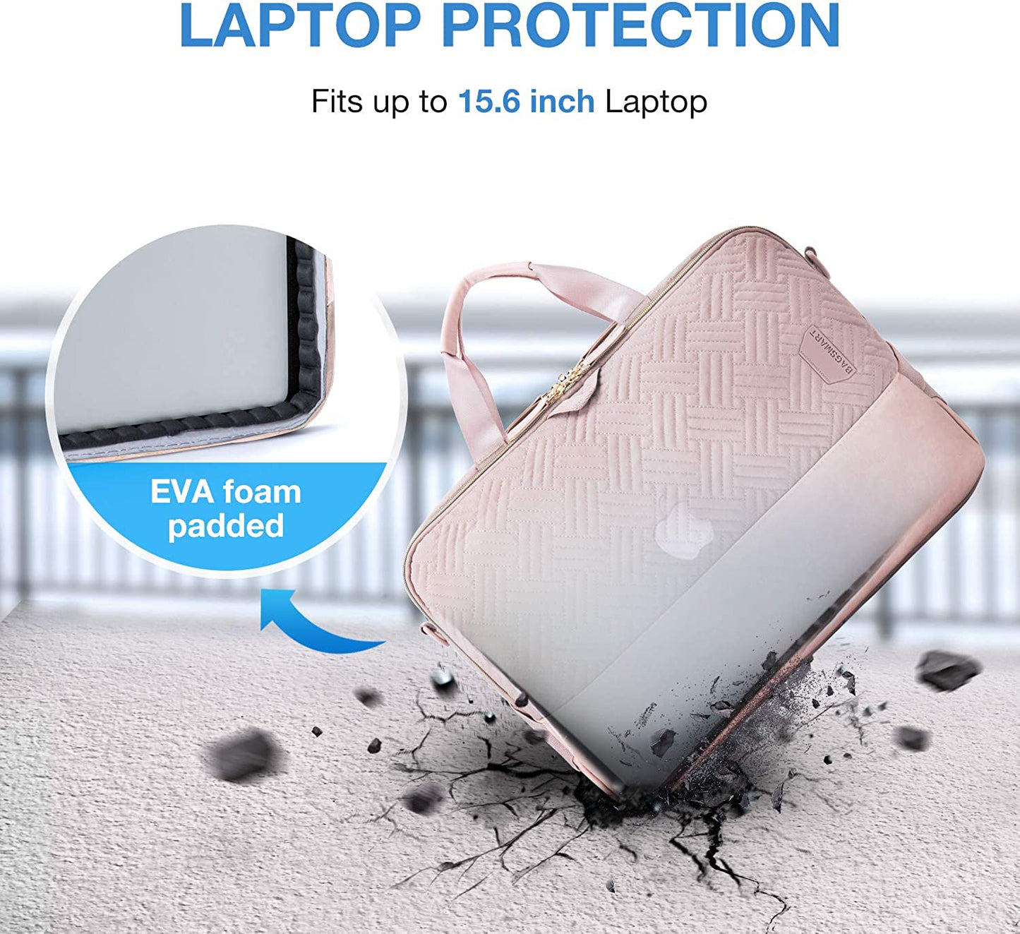 Laptop Bag for Women,BAGSMART 15.6 Inch Laptop Case Computer Bag Briefcase for Ladies