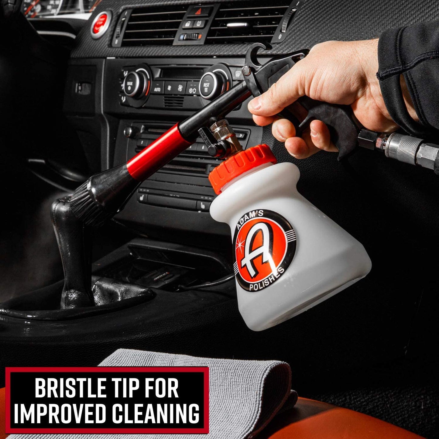 Cleaning Gun - Pressurized, Compressed Air & Cleaning Solutions Deep Cleans Interior Surfaces - Cleanse Your Car Seats, Leather, Floor Mats, Carpet, Upholstery, and More (Cleaning Gun)
