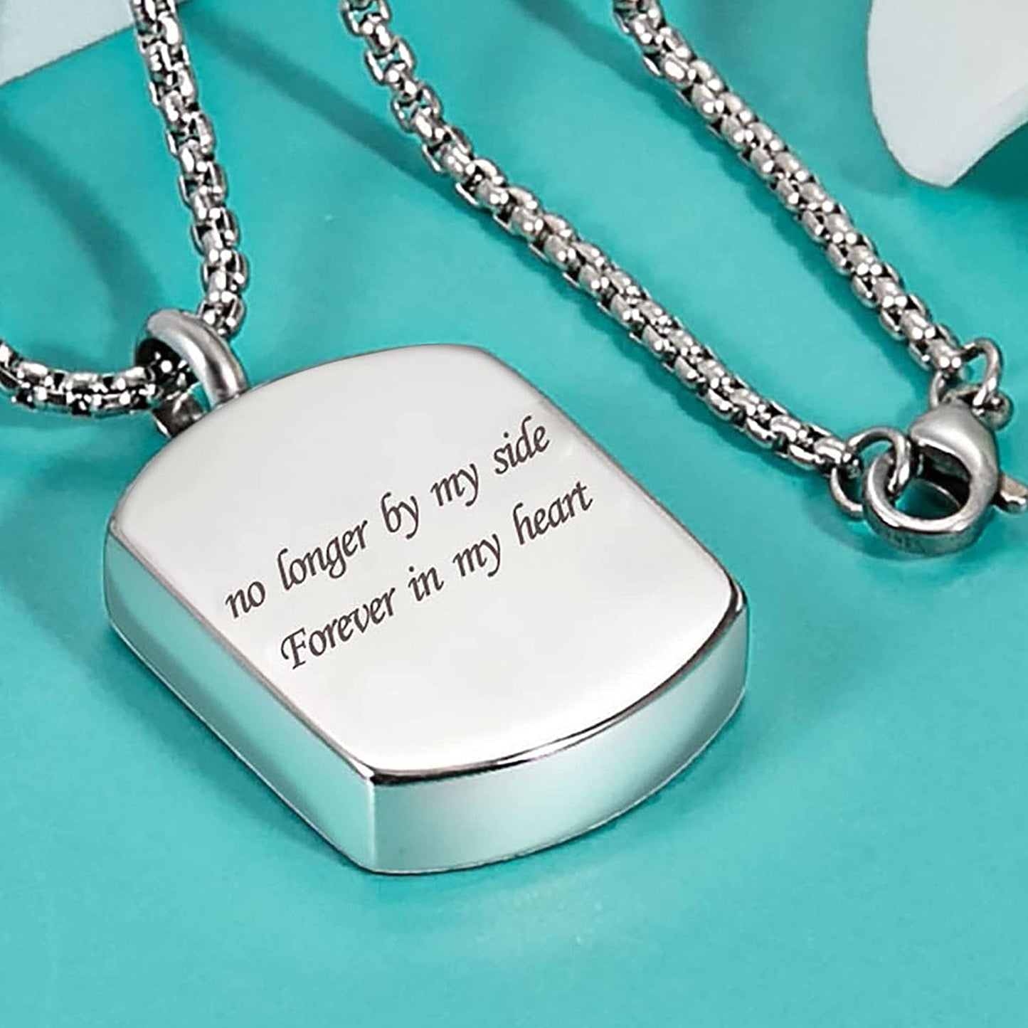 Personalized Custom Engraving Photo & Text Cremation Jewelry Urn Necklace for Ashes Keepsake Memorial Pendant
