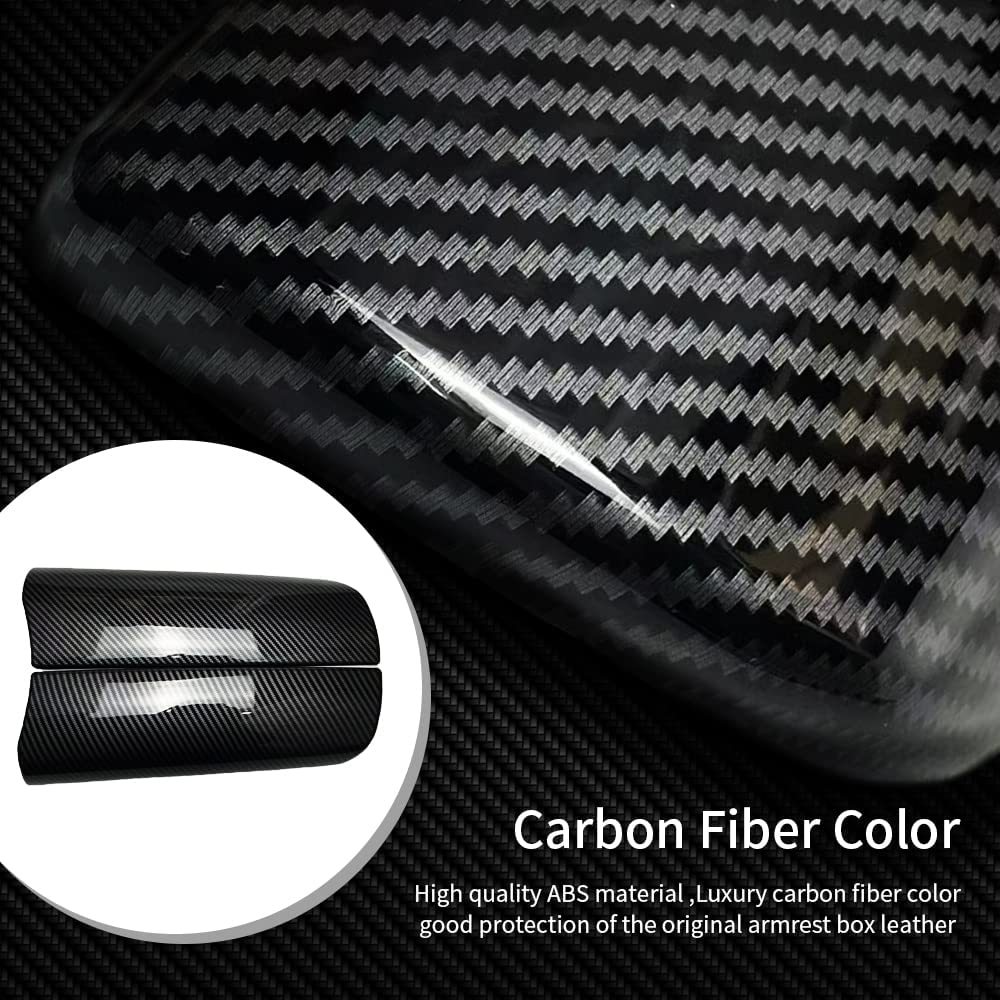 Center Console Box Covers for BMW 7 Series E65 E66 F01 F02 G11 G12 2002-2021 Carbon Fober Color Inner Armrest Box Cover Panel Protect Decorate Auto Accessories (F01 F02 2009-2015)