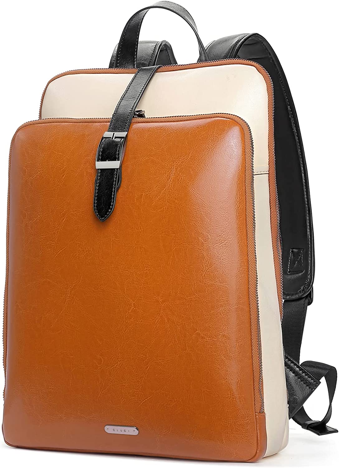 Womens Backpack Purse Leather 15.6 Inch Laptop Travel Business Vintage Large Shoulder Bags