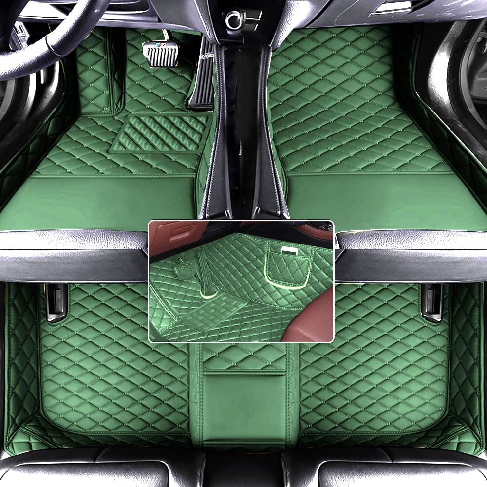 Car Floor Mats Custom Floor Mats for Cars Fit 96% Truck SUV Sedan, Automotive Weathertech Floor Mats All Weather, Waterproof Car Carpets for Women Men, 3D Diamond Leather Full Coverage