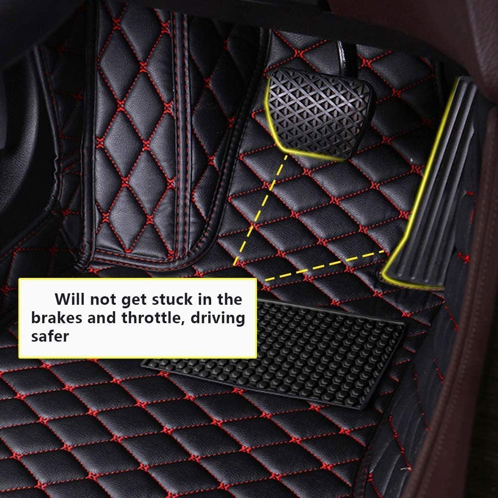 Car Floor Mats Custom Floor Mats for Cars Fit 96% Truck SUV Sedan, Automotive Weathertech Floor Mats All Weather, Waterproof Car Carpets for Women Men, 3D Diamond Leather Full Coverage