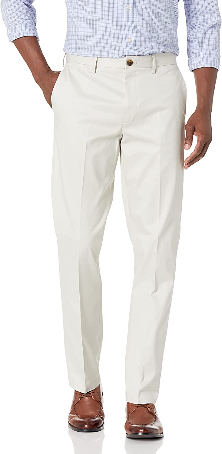 Down Men's Straight Fit Non-Iron Dress Chino Pant