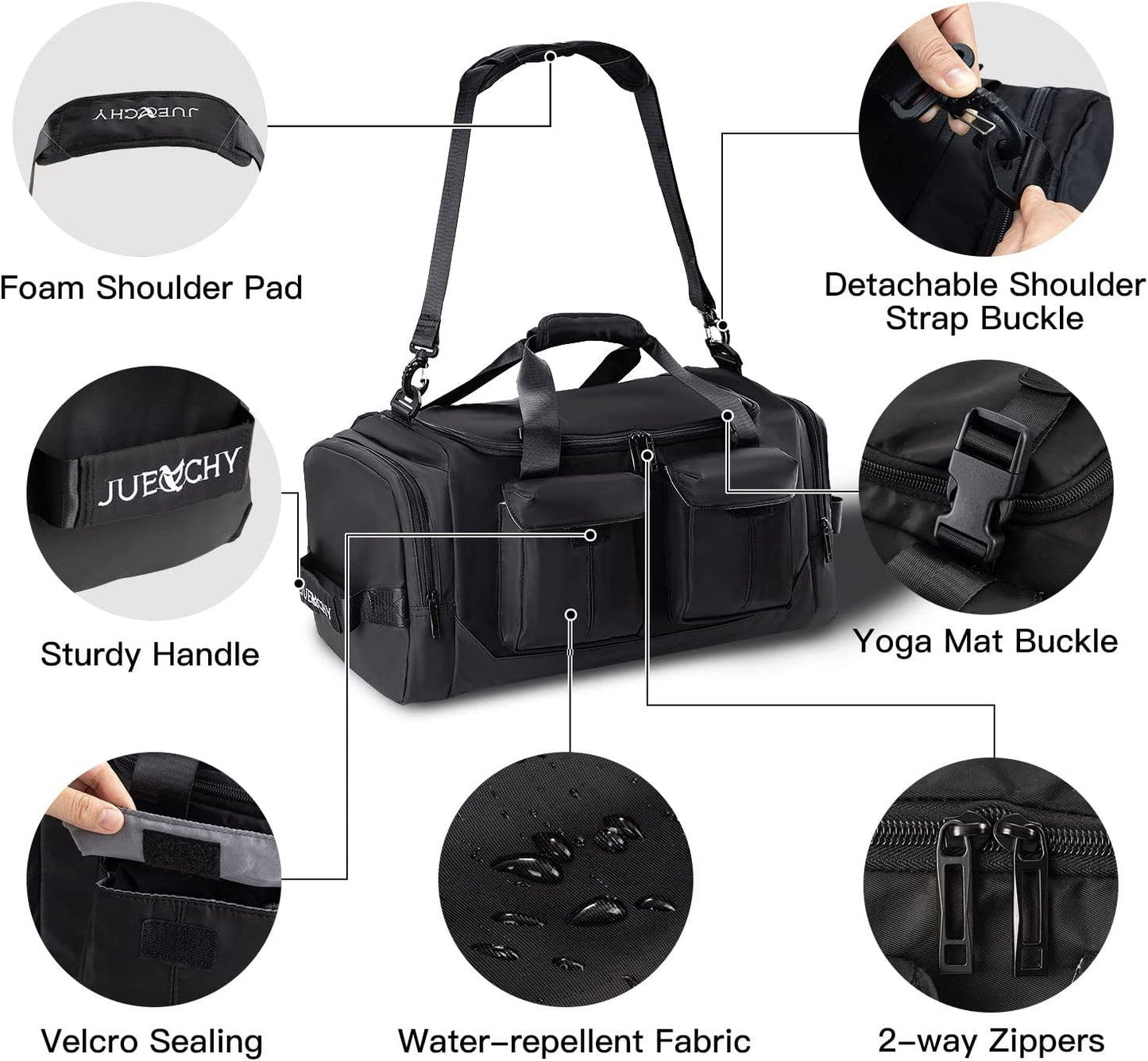 Jueachy Gym Bag for Men Small Gym Bag for Women Workout Duffle Bag Luggage Weekend Travel Backpack with Shoe Compartment Waterproof