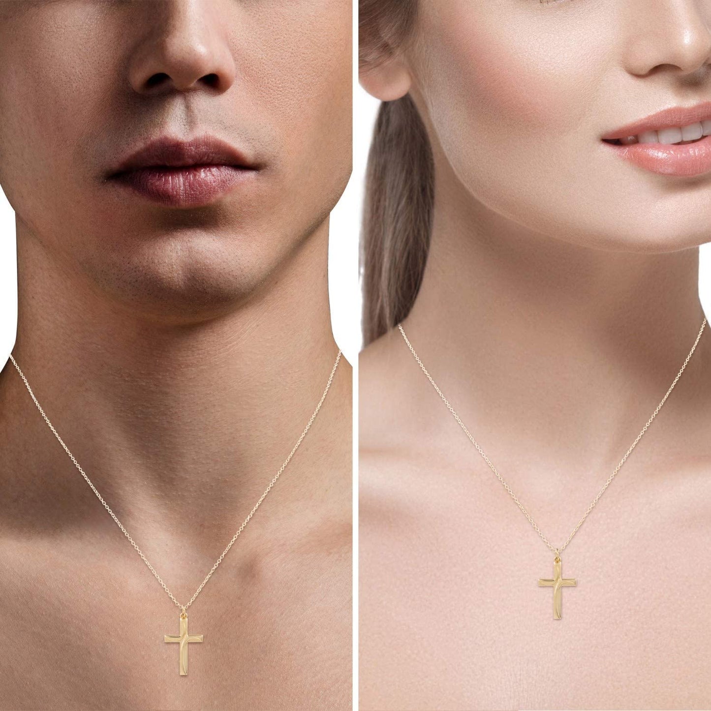 14KT Yellow Gold Cross Religious Pendants/Charms for Men and Women - Available in Various Designs