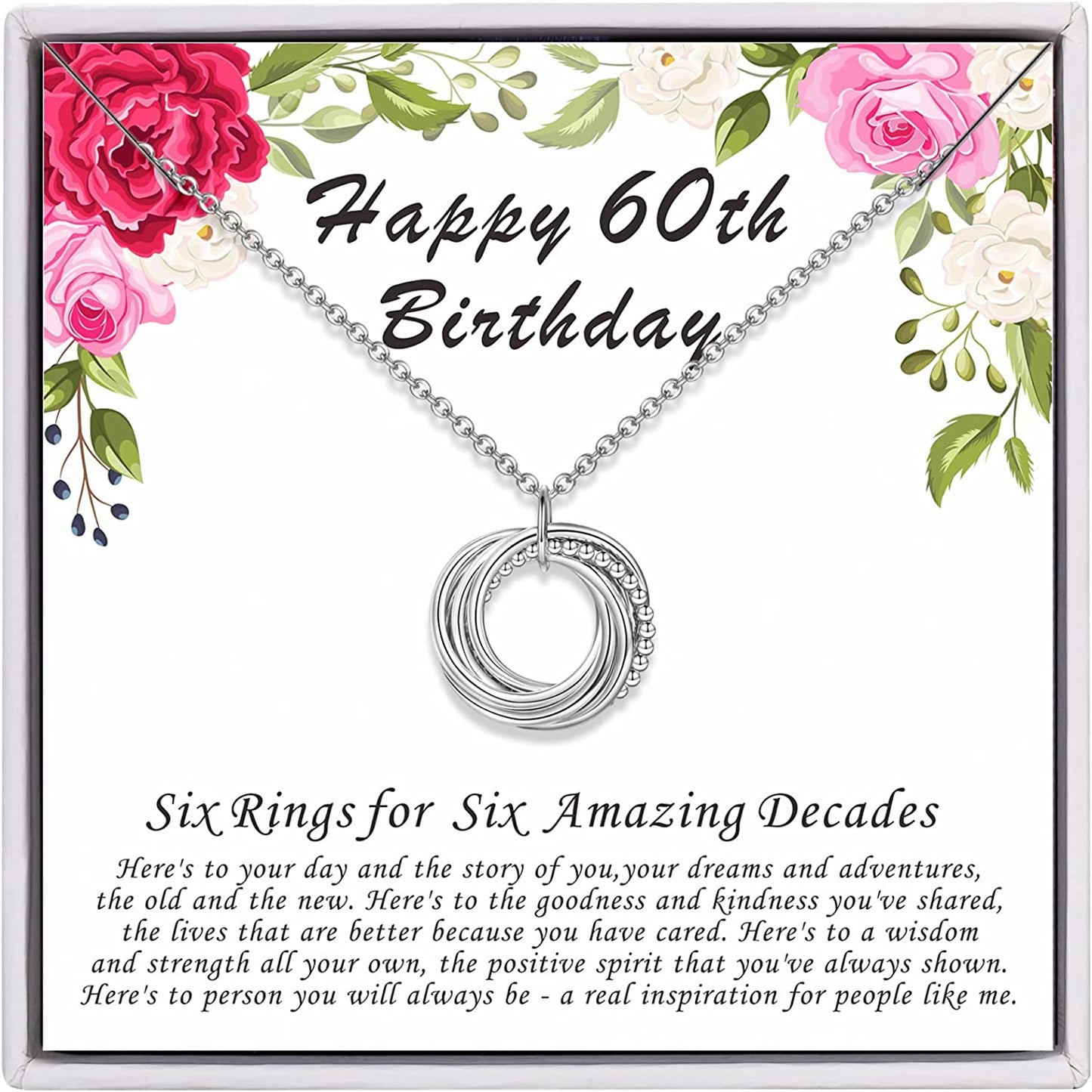 Birthday Gifts for Women, 30th 40th 50th 60th 70th 80th 90th Birthday Gifts for Women 925 Sterling Silver 3 4 5 6 7 8 9 Decades Birthday Gifts for Her Jewelry for Women