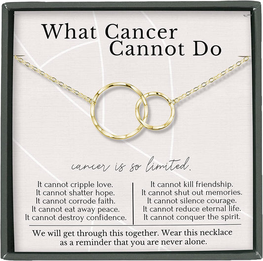 Necklace for Women for Courage Against Cancer - Inspirational Jewelry Survivor Necklaces - Cancer Gifts for Friends, Mom, Daughter, Chemo Patients - Meaningful Caring Message