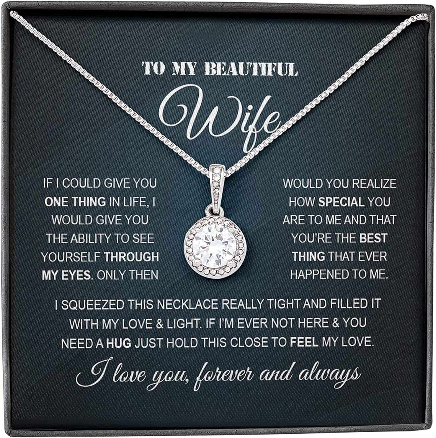 To My Wife Necklace, Necklace For Wife From Husband, To My Soulmate Necklace For Women, Soulmate Jewelry For Wife, Birthday Beautiful Soulmate Gifts For Her, Girlfriend Necklace, Future Wife Necklace