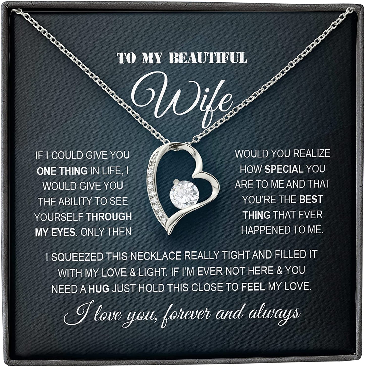 To My Wife Necklace, Necklace For Wife From Husband, To My Soulmate Necklace For Women, Soulmate Jewelry For Wife, Birthday Beautiful Soulmate Gifts For Her, Girlfriend Necklace, Future Wife Necklace