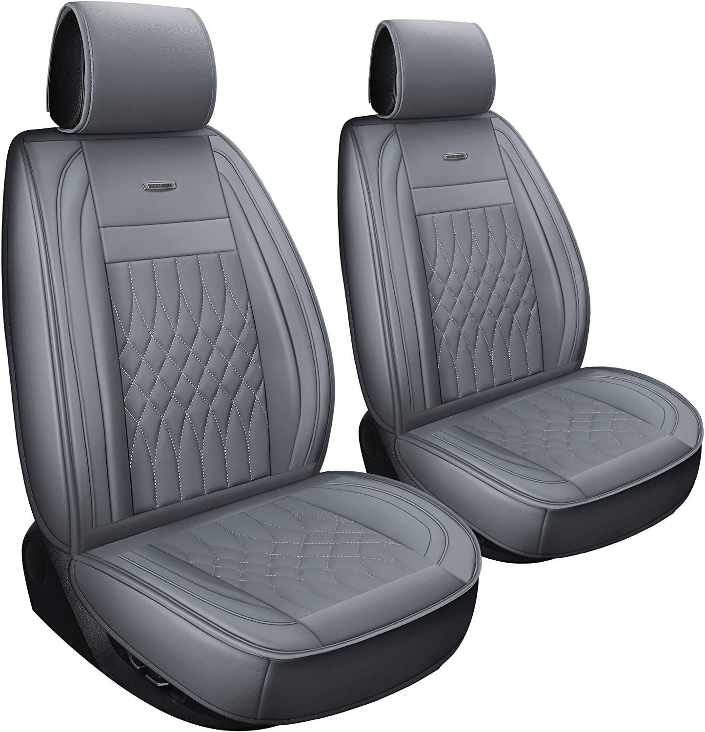 5 Car Seat Covers Full Set with Waterproof Leather Universal Fit for Elantra Sonata Sportage RAV4 CRV Altima Accord Chevy Equinox (Black Full Set)