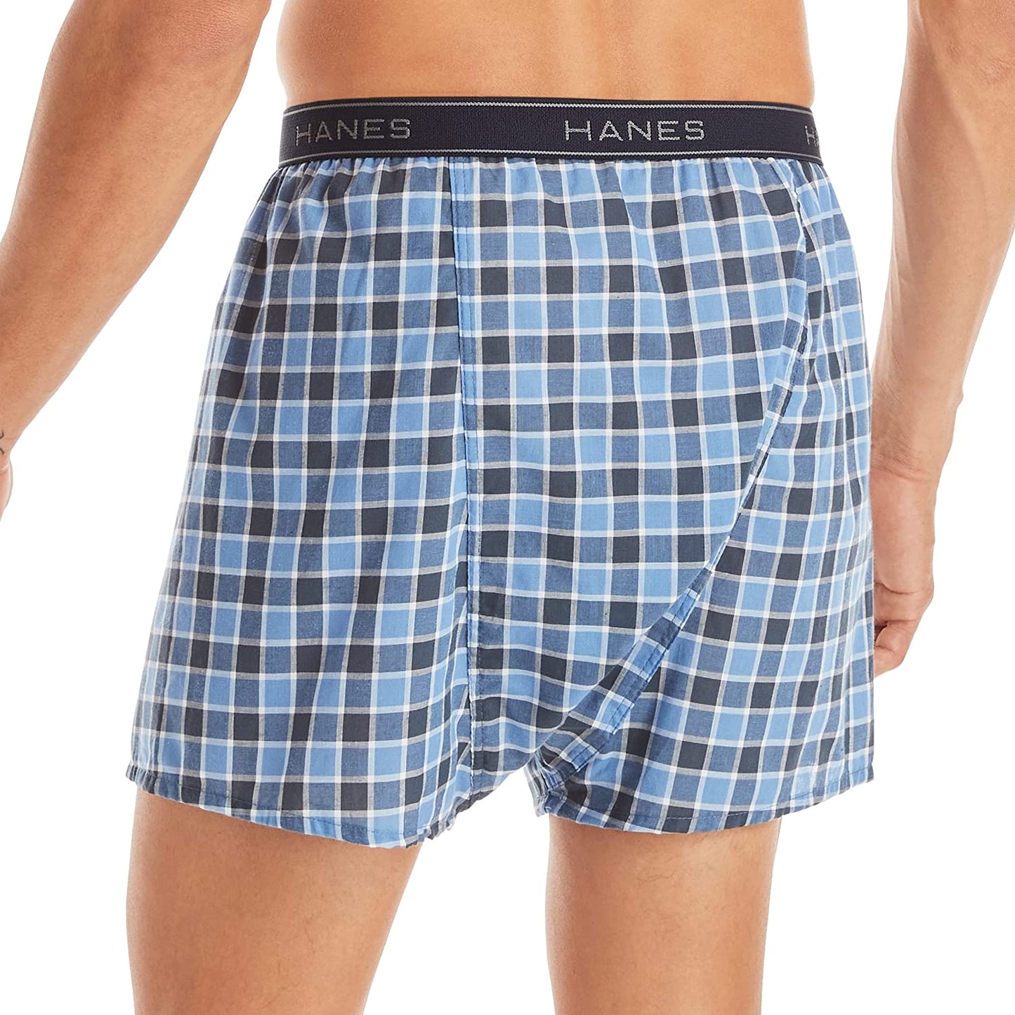 Ultimate Men's Woven Boxers Pack, Moisture-Wicking Plaid Boxers, Cotton-Blend Boxers, Multipack (Colors May Vary)