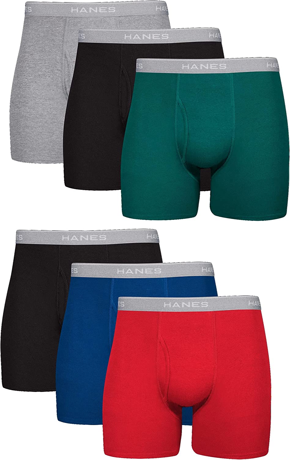 Men's Underwear Boxer Briefs, Cool Dri Moisture-Wicking Underwear, Cotton No-Ride-Up for Men, Multi-packs Available