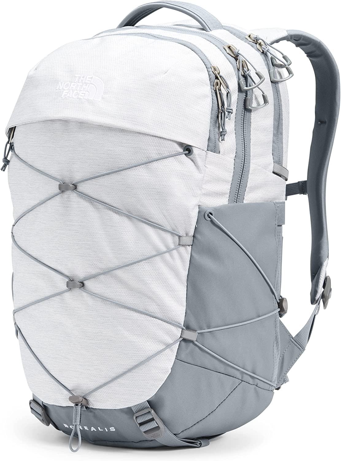 Women's Borealis School Laptop Backpack, TNF White Metallic Mélange/Mid Grey, One Size