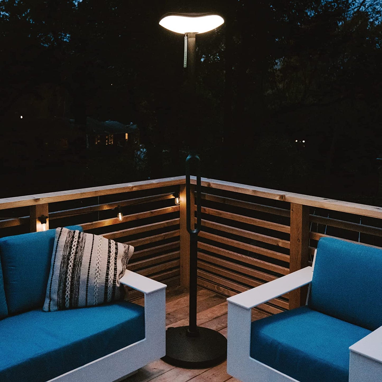 Nocturne Outdoor Solar Floor Lamp with Bluetooth Speaker | 100% Solar Powered | Fully Weatherproof | for Patios, Decks, Outdoor Spaces | Firefly 2.0