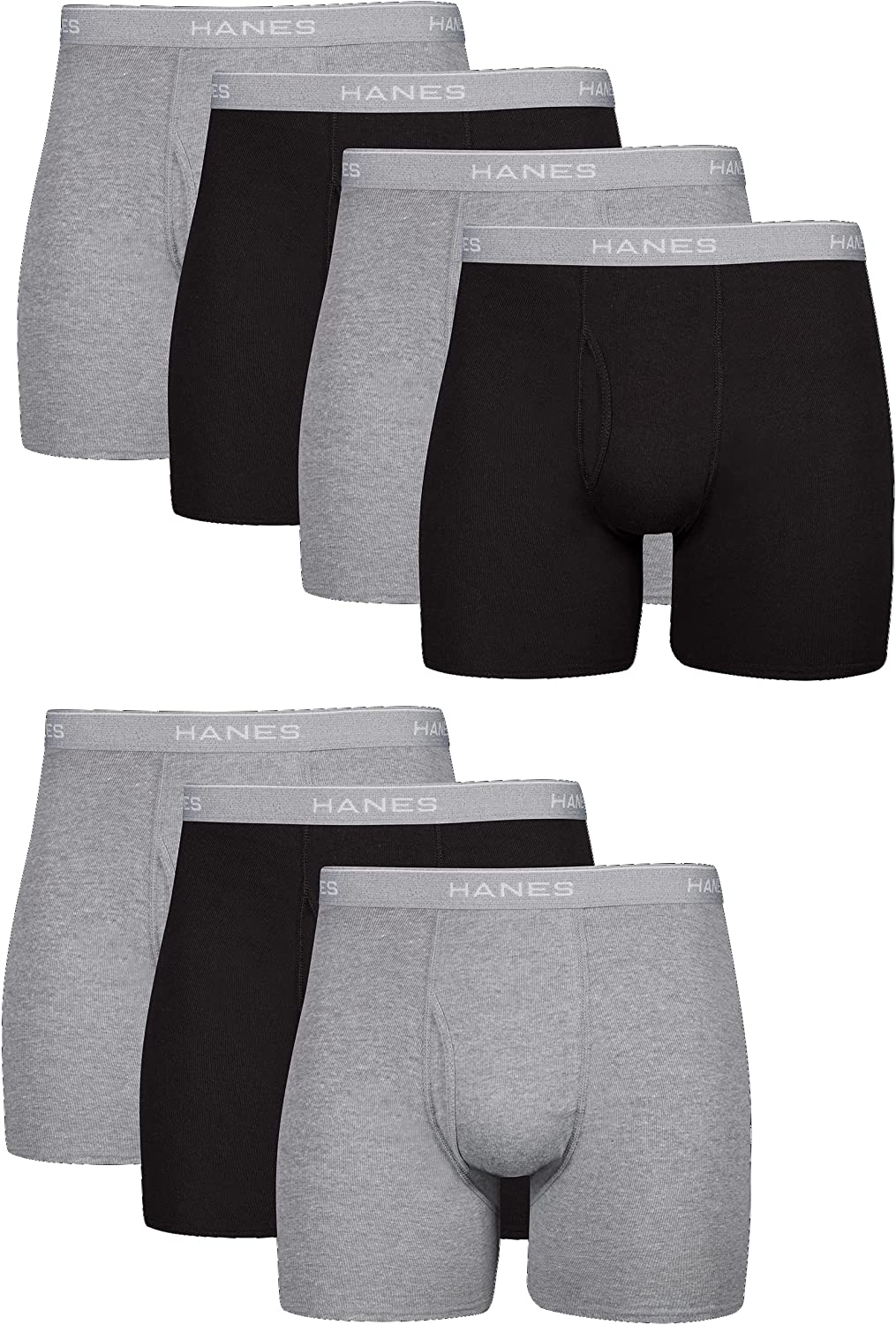 Men's Underwear Boxer Briefs, Cool Dri Moisture-Wicking Underwear, Cotton No-Ride-Up for Men, Multi-packs Available