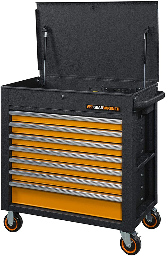 35" 7 Drawer GSX Series Rolling Tool Cart with Tilt Top - 83246