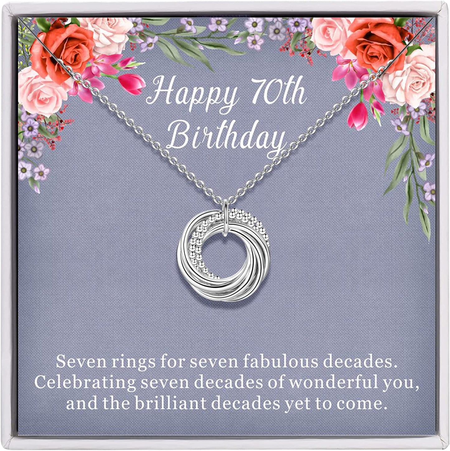 Birthday Gifts for Women, 30th 40th 50th 60th 70th 80th 90th Birthday Gifts for Women 925 Sterling Silver 3 4 5 6 7 8 9 Decades Birthday Gifts for Her Jewelry for Women