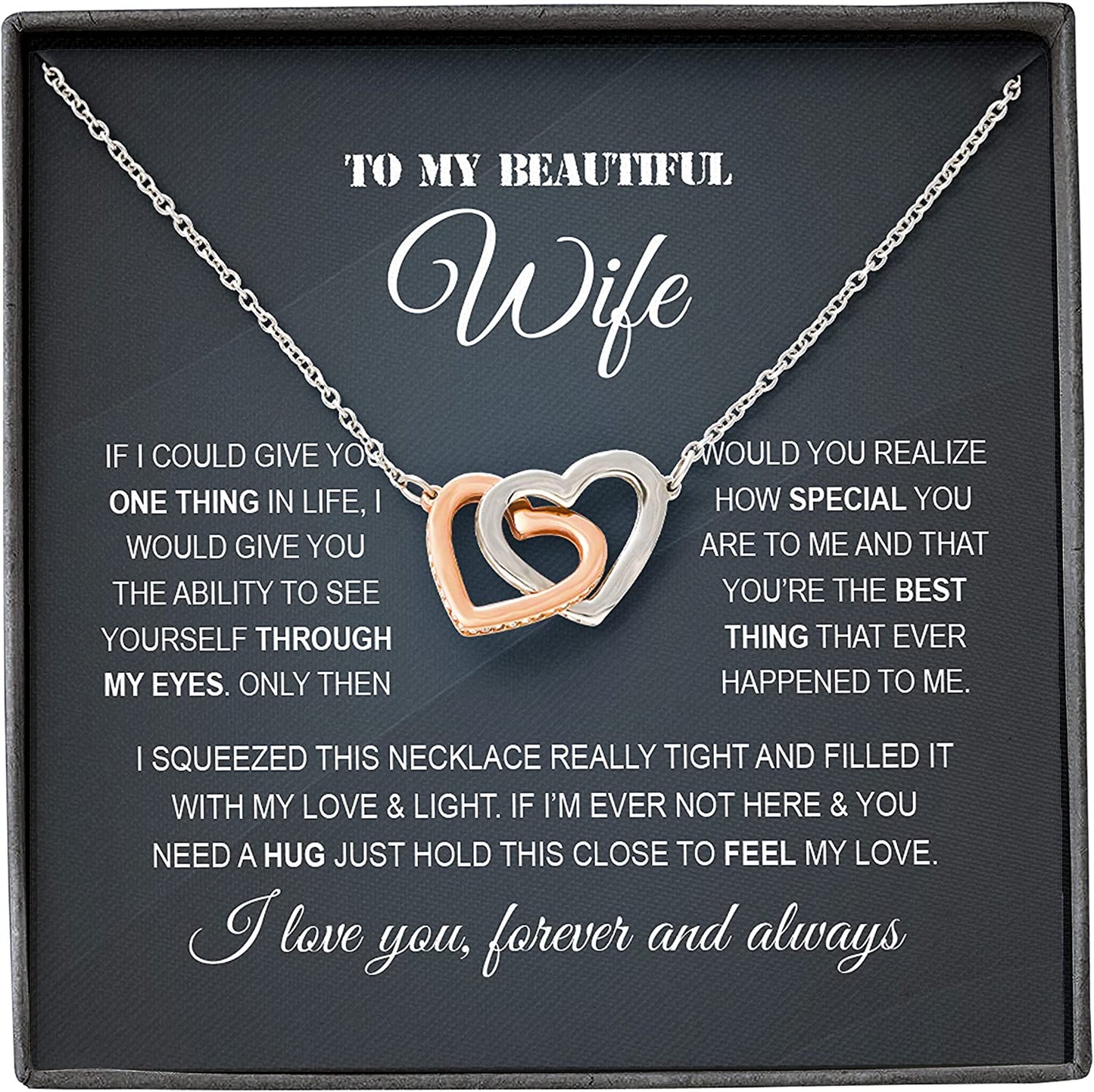 To My Wife Necklace, Necklace For Wife From Husband, To My Soulmate Necklace For Women, Soulmate Jewelry For Wife, Birthday Beautiful Soulmate Gifts For Her, Girlfriend Necklace, Future Wife Necklace