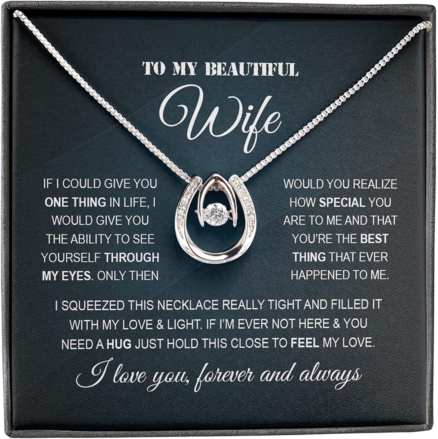 To My Wife Necklace, Necklace For Wife From Husband, To My Soulmate Necklace For Women, Soulmate Jewelry For Wife, Birthday Beautiful Soulmate Gifts For Her, Girlfriend Necklace, Future Wife Necklace