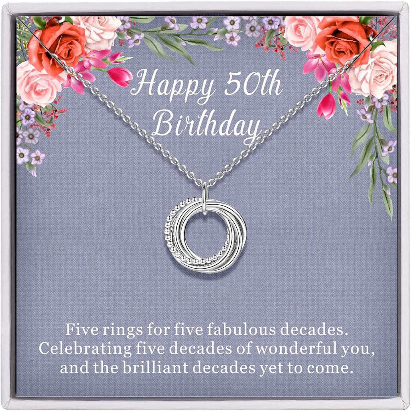 Birthday Gifts for Women, 30th 40th 50th 60th 70th 80th 90th Birthday Gifts for Women 925 Sterling Silver 3 4 5 6 7 8 9 Decades Birthday Gifts for Her Jewelry for Women