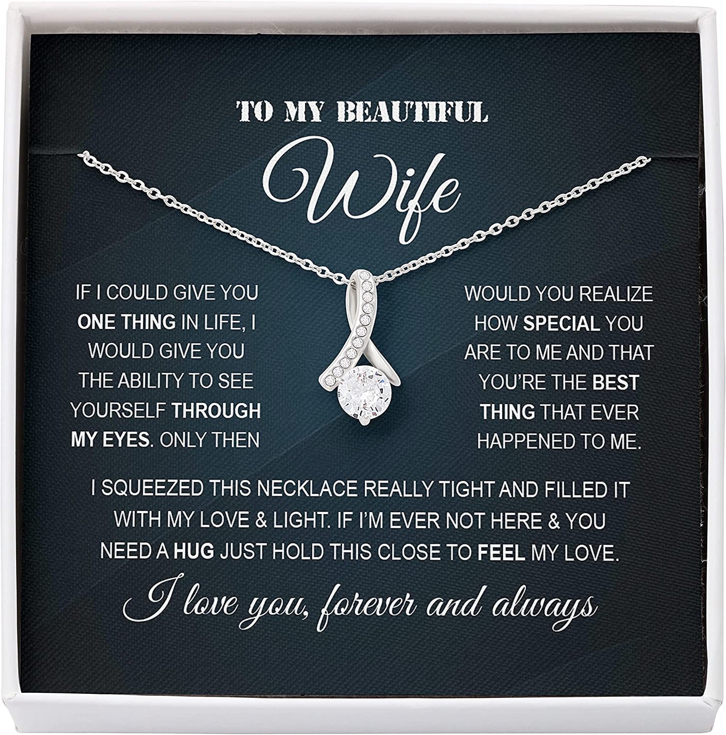 To My Wife Necklace, Necklace For Wife From Husband, To My Soulmate Necklace For Women, Soulmate Jewelry For Wife, Birthday Beautiful Soulmate Gifts For Her, Girlfriend Necklace, Future Wife Necklace