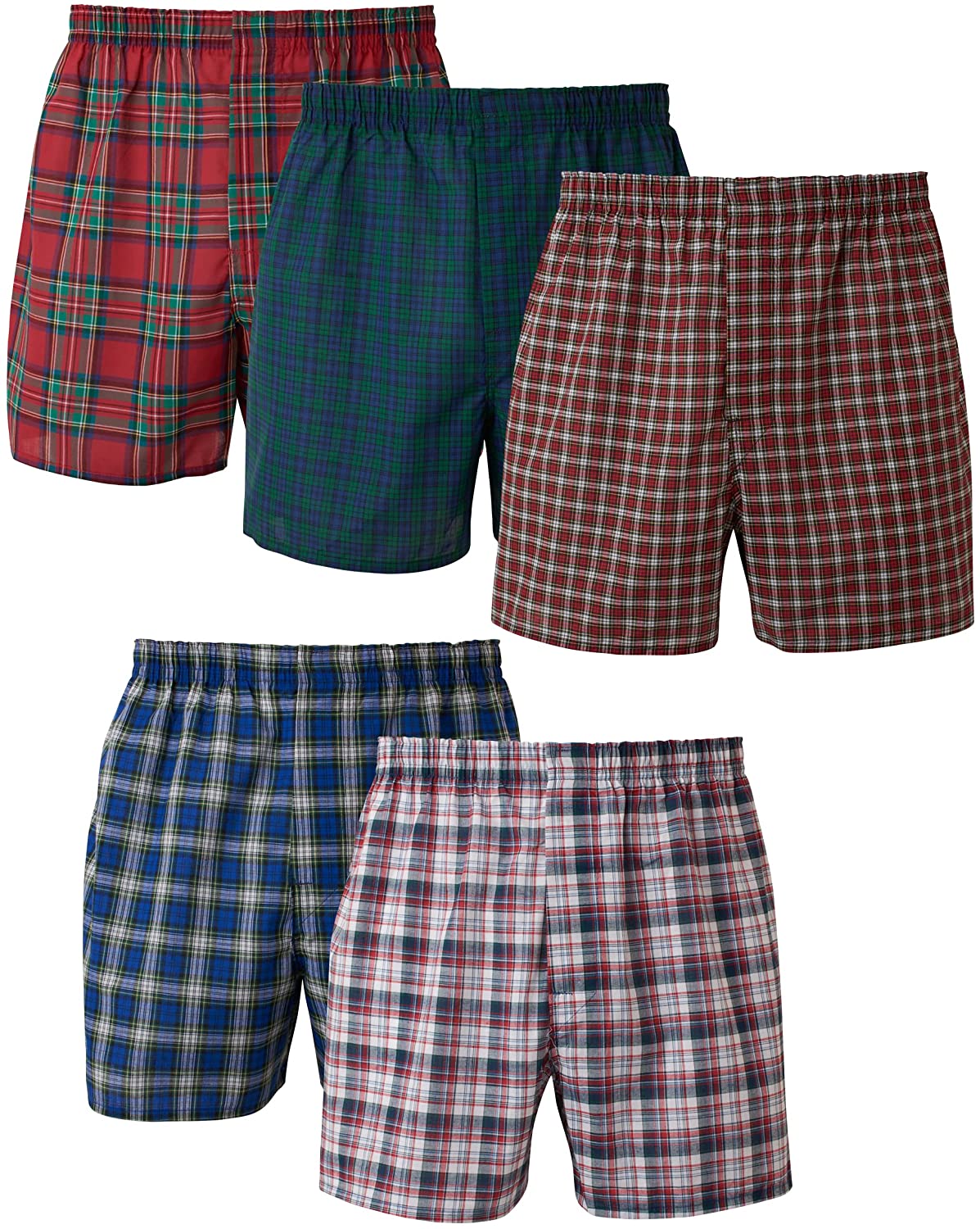 Men's Big Tartan Boxers-Multiple Packs and Colors