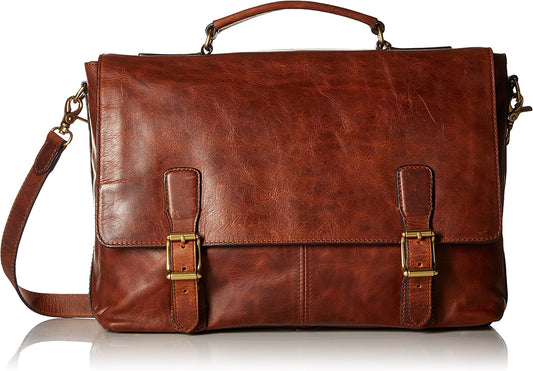 Men's Logan Top Handle Messenger Bag, Cognac, One Size,Standard