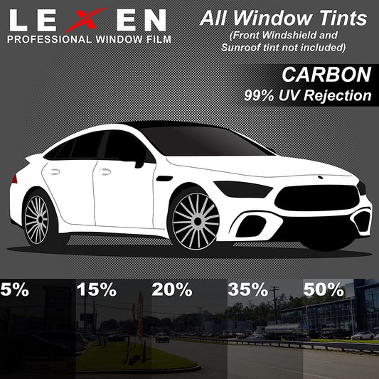 2Ply Carbon All Windows PreCut Tint Kit - Great Heat Reduction