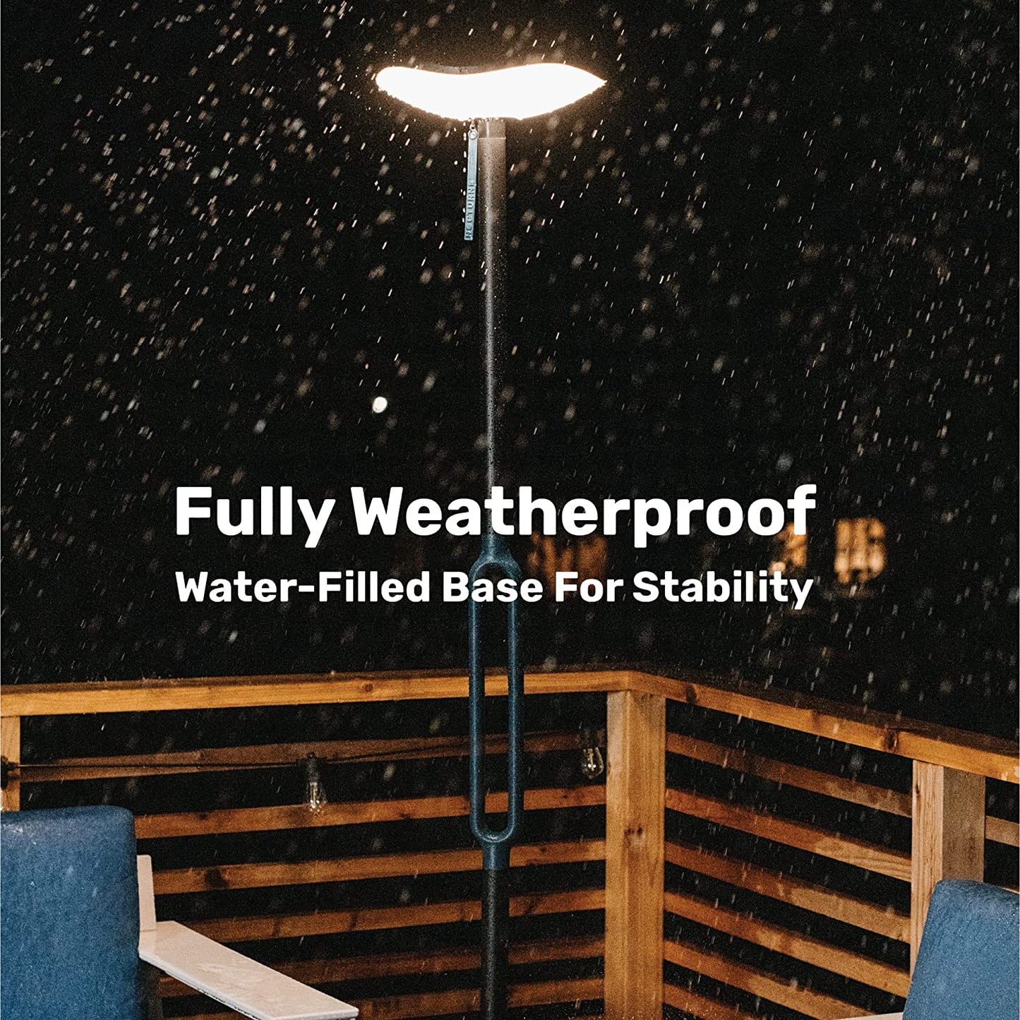 Nocturne Outdoor Solar Floor Lamp with Bluetooth Speaker | 100% Solar Powered | Fully Weatherproof | for Patios, Decks, Outdoor Spaces | Firefly 2.0
